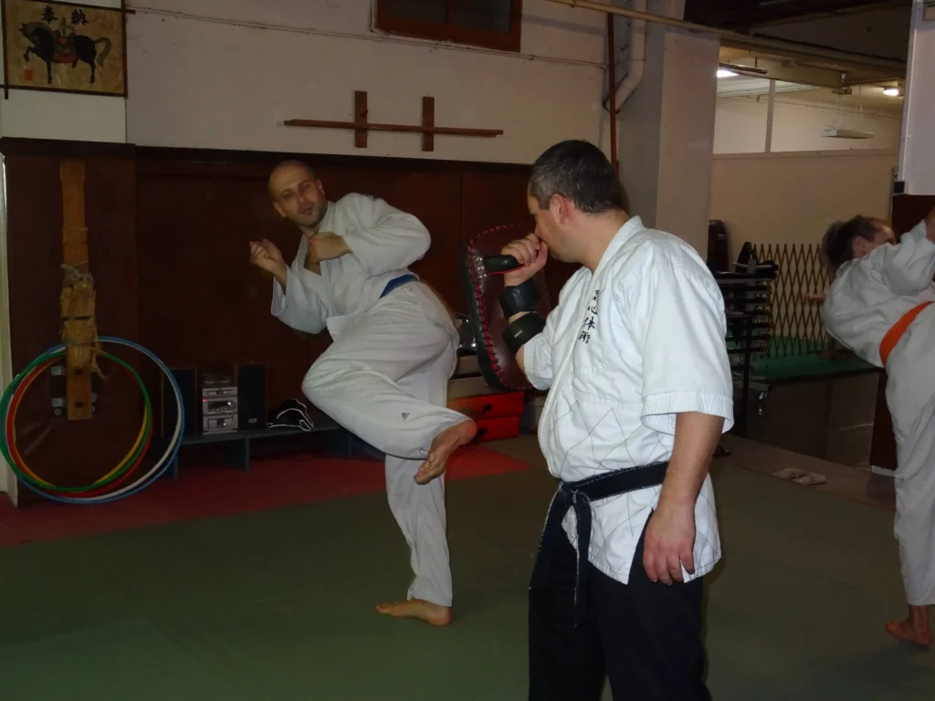 Deux personnes qui pratiquent du Ki Shin Tai Jutsu